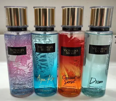 Lot Of 4 VICTORIA'S SECRET ~ Charmed Aqua Kiss FRAGRANCE MIST 8.4 FL OZ 250 ML • $81.99