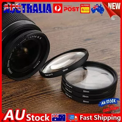 58MM Macro Close Up Lens Filter Kit +1 +2 +4 +10 For Canon EOS 650D 600D 18 • $16.10