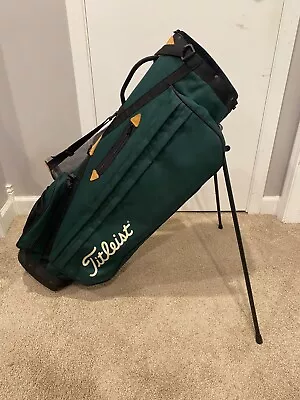 Vintage Titleist Golf Canvas Stand Bag - 4-Way Divider - Forest Green • $125