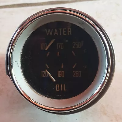 Fiat Combined Oil Pressure / Water Temp Gauge Veglia Borletti  Vintage 80mm • $80.15