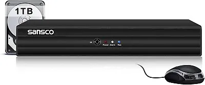 SANSCO 8 Channel 1080P HD DVR Recorder With 1TB Hard Drive For CCTV Security. • £139.95