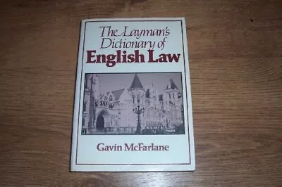 Layman's Dictionary Of English Law Paperback Book The Cheap Fast Free Post • £8.99