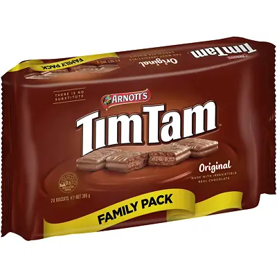 Arnotts Tim Tam Chocolate Biscuits Original Family Pack 365g • $15
