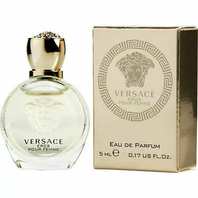 Versace EROS Pour Femme Perfume For Women Mini 0.17 Oz 5ml EDP Splash NEW IN BOX • $9.45