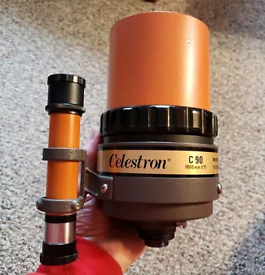 Vintage CELESTRON C90 1000mm F/11 MAKSUTOV SCOPE W/ Case & Star Diagonal • $159.95