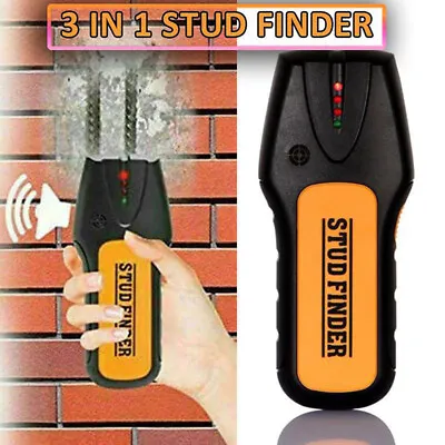 3 In 1 Stud Finder Wall Wood AC Cable Metal Detector LCD Digital Sensor Scanner • £9.99