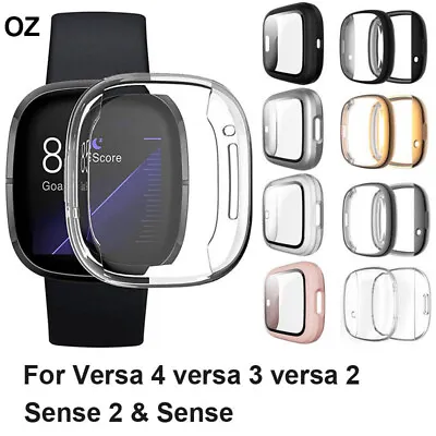 For Fitbit Versa 4 3 2 Sense 2 1 Screen Protector Cover TPU Case Full Coverage • $6.95