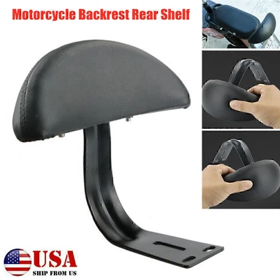 $23.50 • Buy Motorcycle Scooter Refit Backrest Rear Shelf Set Passenger Seat Back Rest Pad US