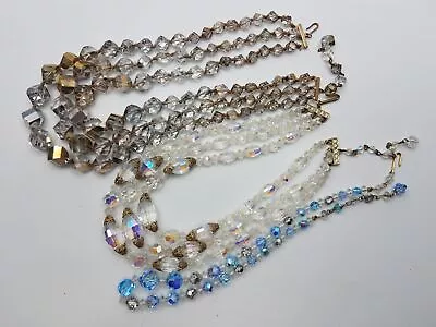 Vintage Aurora Borealis Crystal Beaded Necklace Lot • $15.50