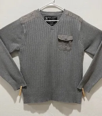 Men's Small Marc Ecko Sweater Long Sleeve Pullover Gray (Tag Size Is Wrong) • $18.75