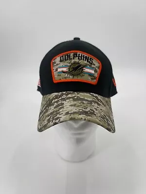 Miami Dolphins Team Issued Black Salute To Service Army Pattern Fitted Hat • $19.99