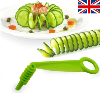 Cutter Kitchen Vegetable Stainless Steel Spiral Chips Potato Twister Slicer UK • £3.35