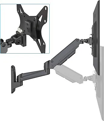 SHOPPINGALL Fully Adjustable Single Gas Spring Wall Mount LCD With Swing Arm For • $62.99