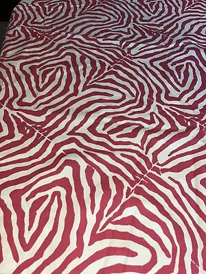 Waverly Wild Life Modern Essentials Animal Print Upholstery Fabric Dark Pink • $14.99