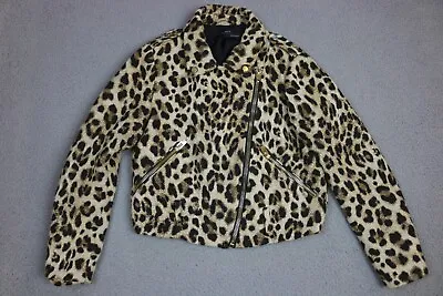 Zara Basic Jacket Leopard Full Zip Women's Size Small With Zip Pockets • $7.18
