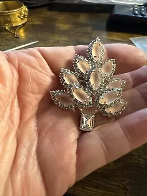 Unsigned EISENBERG ? Rhinestone Glass  Christmas Tree Pin Brooch From Estate • $35