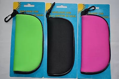 Soft Sunglass Case Zipper Clip Neoprene Glasses Eyeware  • $5.99