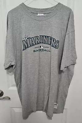 VTG Seattle Mariners Shirt Mens XL Gray Logo Graphic Print MLB USA Majestic • $14.99