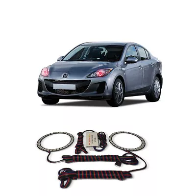 Bright Red Angel Eye Headlight Halo Kit For Mazda 3 10-13 • $139