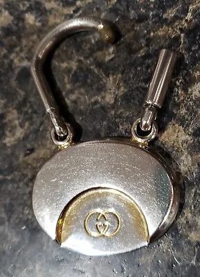 Gucci Keychain Silvertone And Goldtone GG Key Ring Vintage  • $99