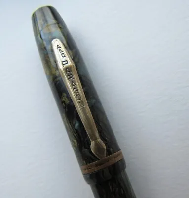 Paragon Fountain Pen Multi Color Blue Green 14k Gold Nib Fine Vtg Ink Writing • $500