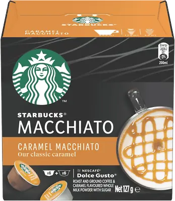 Starbucks By Nescafe Dolce Gusto Caramel Macchiato Coffee Pods Pack 12430122 • $10