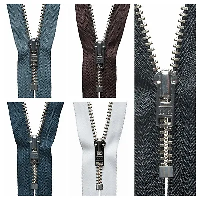 YKK Heavy Metal Teeth Trouser Zip Semi-Auto Lock Slider Zipper Assorted Colours • £4.99