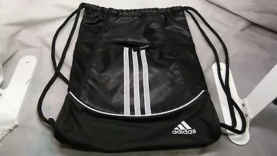 $21.99 • Buy Adidas Drawstring Backpack Sport Gym Sack Bag School Clothes Shoes