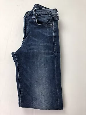 H&M &Denim Women's Size 27 Jeans Shaping Blue Denim Raw Hem Skinny Cotton Blend • $8.49