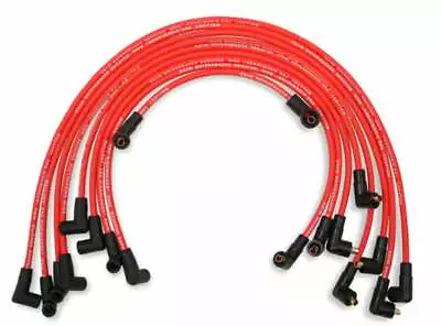 Mallory 604 8mm Red Pro Wire Spark Plug Wire Set Small Block Chevy Skt. Cap Over • $85.95