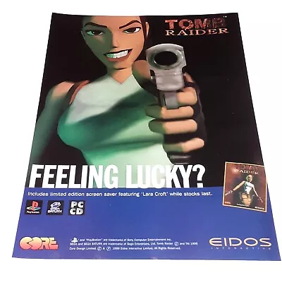 Vintage 1996 Tomb Raider A4 Magazine Advert Clipping PlayStation Sega PC Lara • £14.99