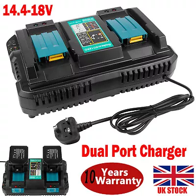 Fast Rapid Battery Charger For Makita DC18RC Lithium-Ion 18V Double Twin Port • £37.99