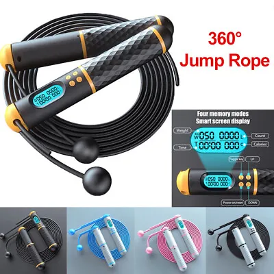 Jump Rope Speed Digital Wireless Cordless Skipping Fitness With Calorie Counter • $24.99