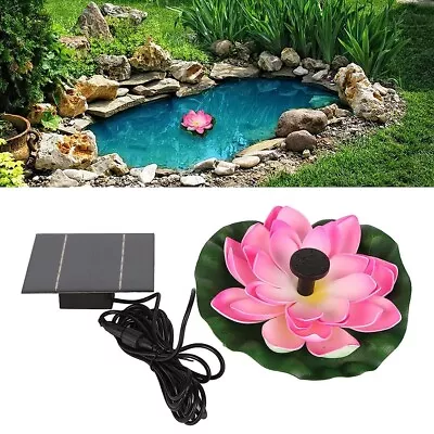 Portable And Lightweight Lotus Flower Solar Water Pump For Small Ponds • £29.54
