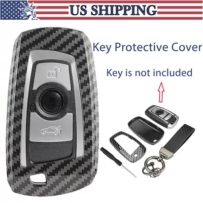 Carbon Fiber Car Remote Key Fob Cover Case Shell Skin For BMW 3 5 7 Series X2 X5 • $11.80