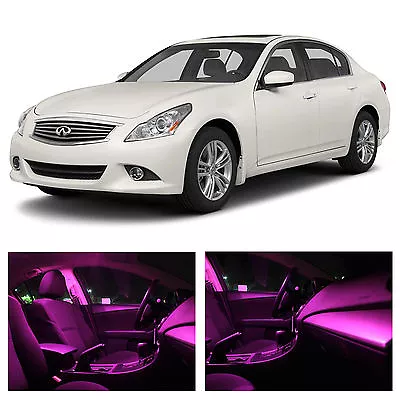 13x Pink LED Light Interior Package Kit For 2007-2014 Infinit G35 G37 Sedan • $15.89