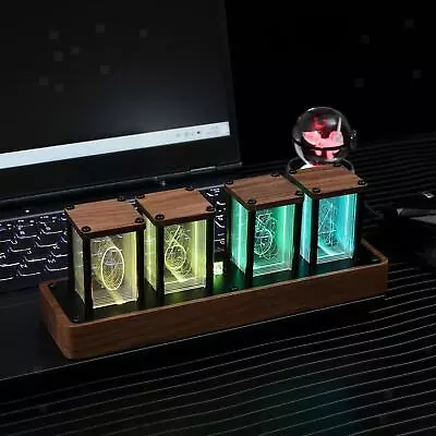 £50.46 • Buy Retro Style Nixie Tube Clock LED Desktop Clock Alarm Clock Home Decoration