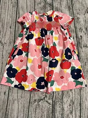 Mini Boden Toddler Bloral Smocked Yoke Dress Size 1.5-2Y • $23