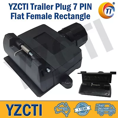 Trailer Plug 7 Pin Flat Female Rectangle Caravan Trailer Trailer Part • $14.95