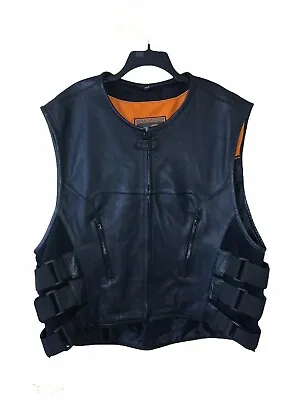 First Classics Commando SWAT Team Club  Style Leather Vest Size 4X MM200 • $44.10