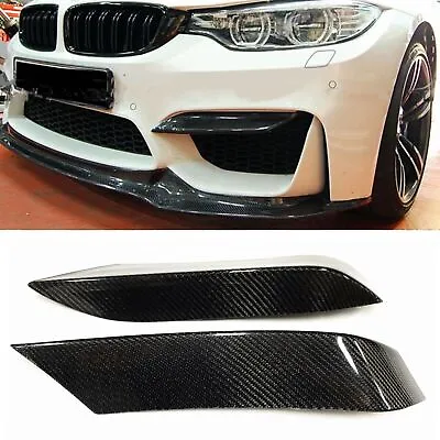 Carbon Fiber Front Bumper Side Splitter Canard Lip For BMW F80 M3 F82 F83 • $45