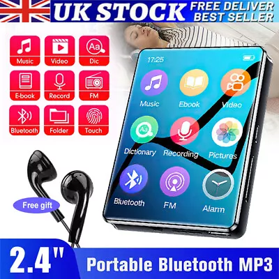 Bluetooth Support 128GB MP4/MP3 Lossless Music Player FM Radio Recorder Sport UK • £19.89