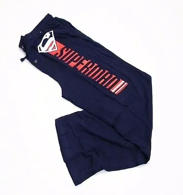 Men's SUPERMAN Pajama Lounge Sleep Pants [White Logo] • $12.95