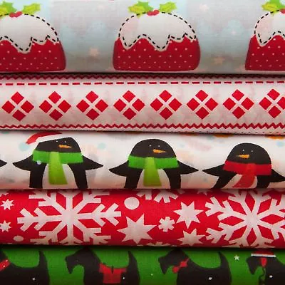 £3.75 • Buy Christmas Printed PolyCotton Quality Material Poly Cotton Fabric 44  Per Metre