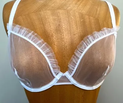 Myla Tulle White Bra New 34D • £40