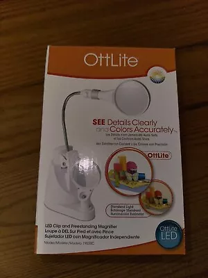 OttLite  MAG Magnifier LED Clip-On Or Freestanding Swivel Craft Hobby Light • $28.99