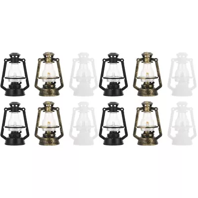 12pcs Dollhouse Oil Lamp Miniature LED Lantern For Fairy Garden Decoration-SC • £13.68