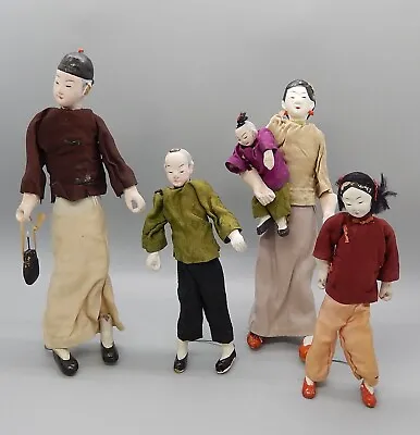 Vintage Asian Family Dolls Dollhouse Miniatures • $149.99