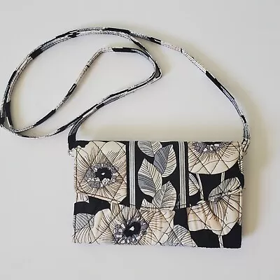 Vera Bradley Wallet Crossbody Multicolor Quilted Floral Tri Fold Flap Snap • $15.59