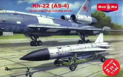 MikroMir Models 1/144 SOVIET Kh-22 (AS-4) ANTI-SHIP MISSILE Double Kit! • $18.50